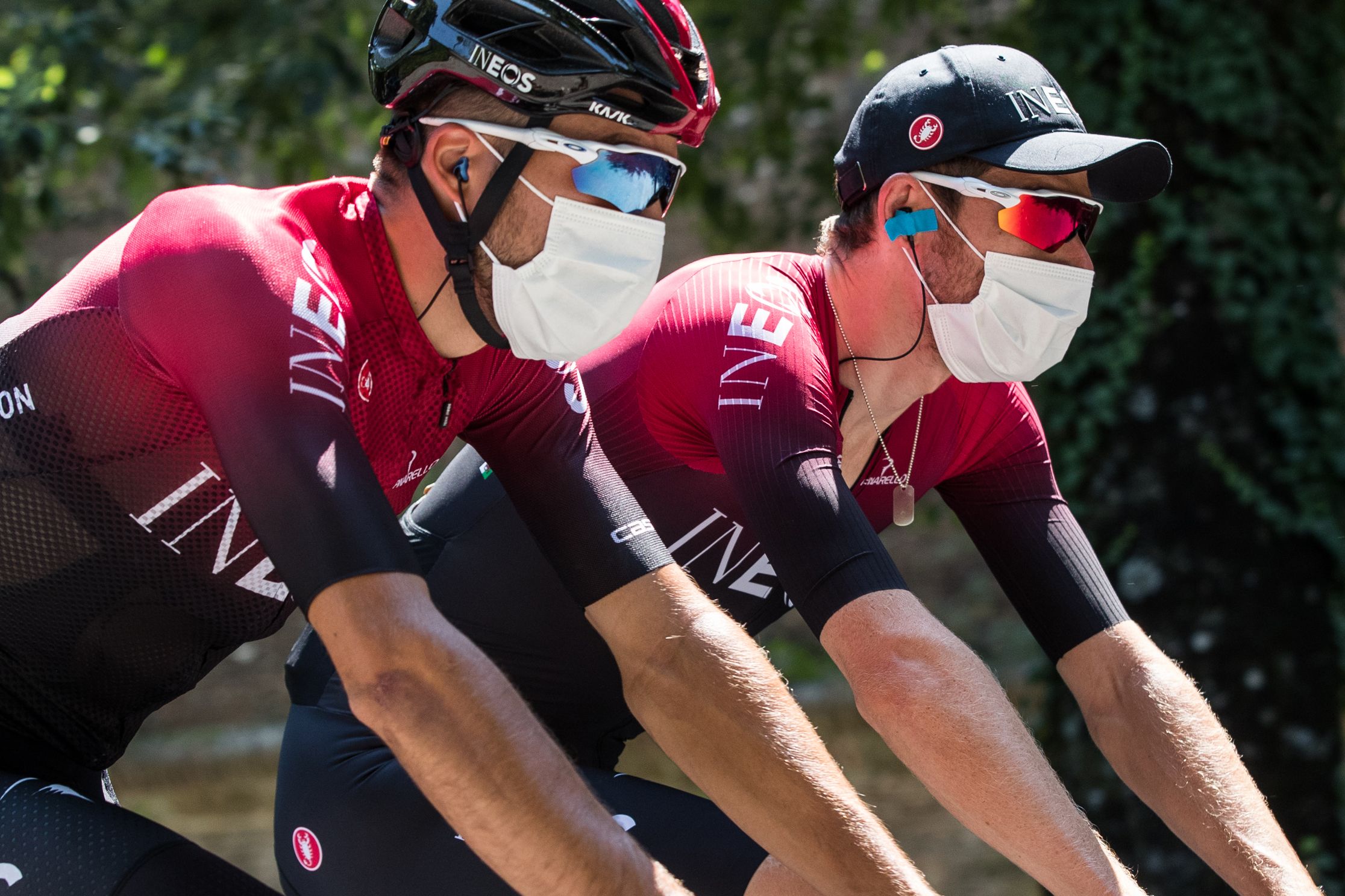 Team Ineos aan de start van Strade Bianche
