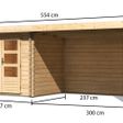 Foto van Woodfeeling Bastrup 2 met veranda 300 cm (91531)