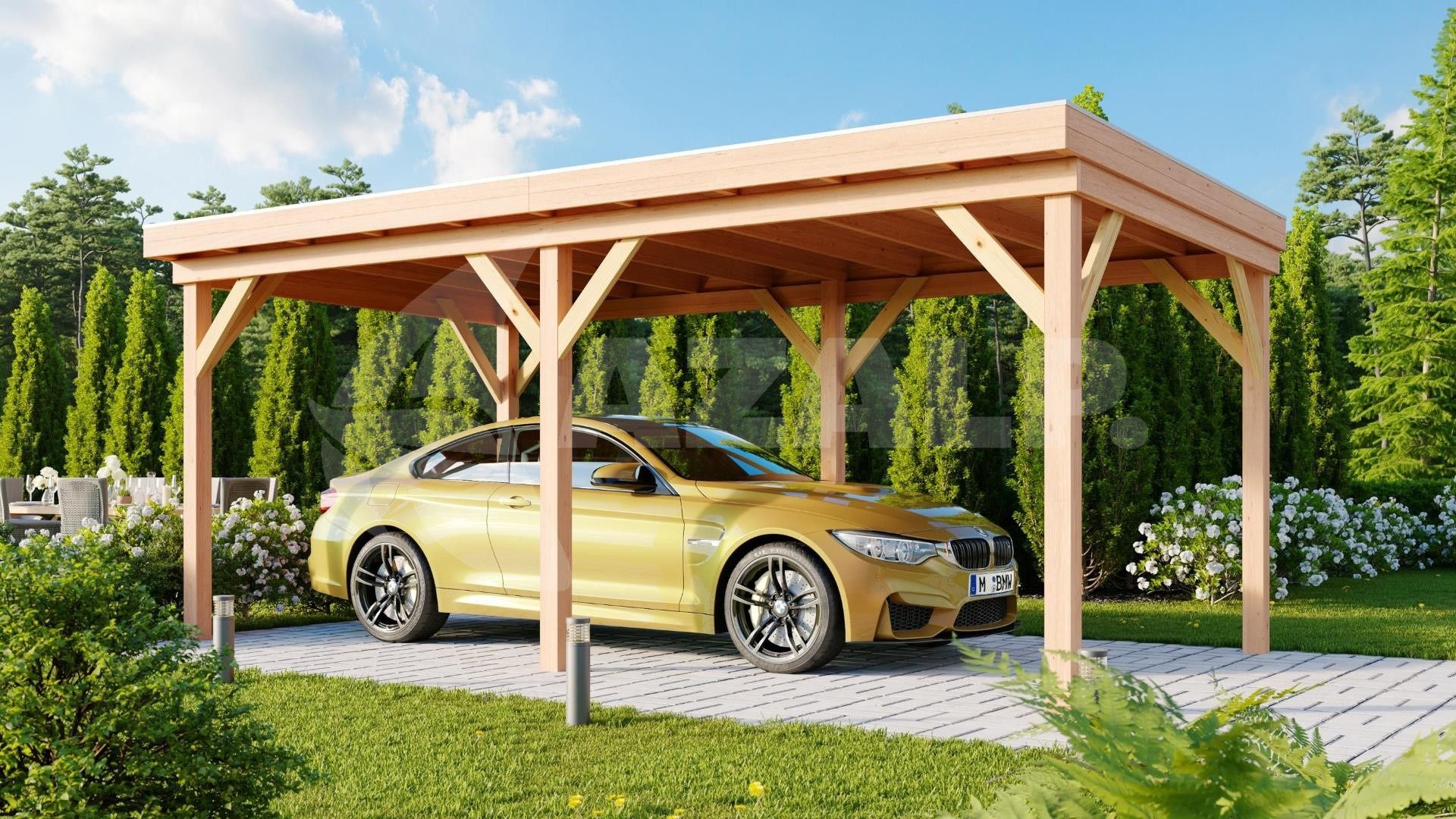 Carport Garage Kombi - Azalp Carport Emiel 640x490 cm kopen bij Azalp