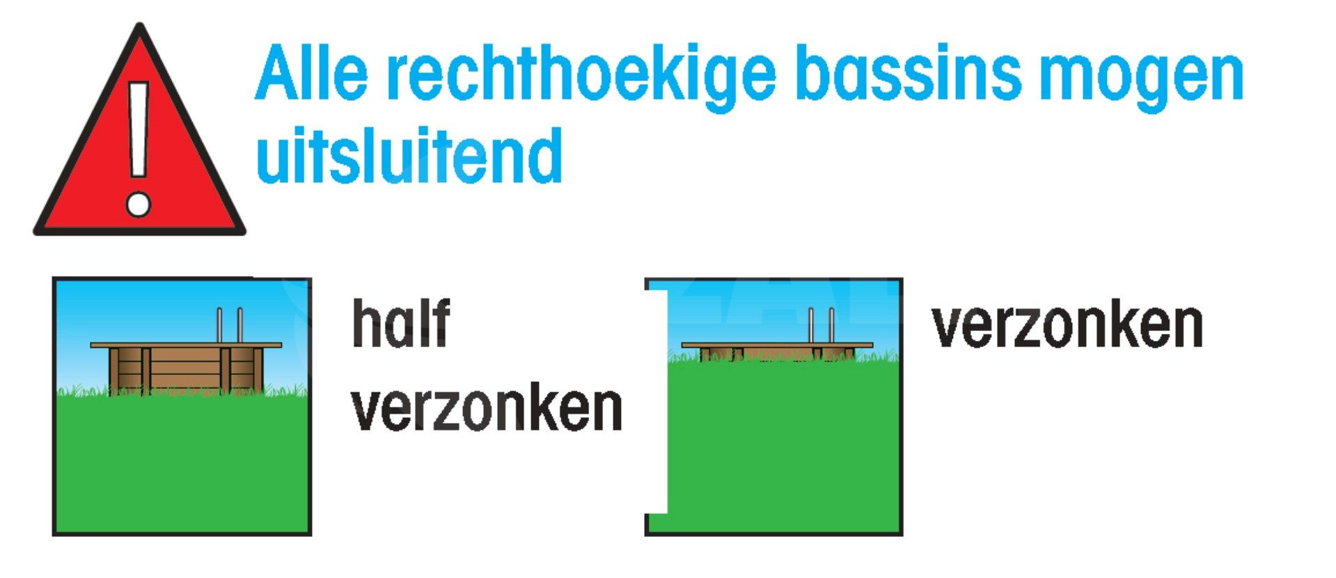 Ubbink Linéa 1100 x 500 x 140 cm mit blauer Innenfolie und Zubehör